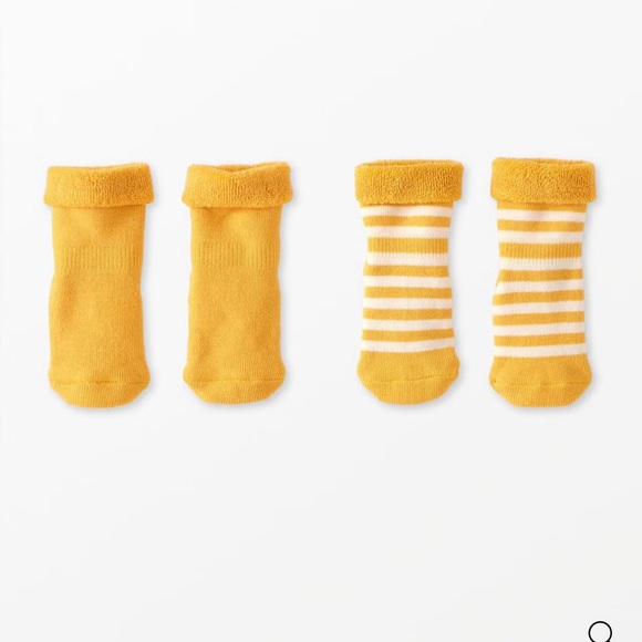 Hanna Andersson Casual Striped Socks - Mustard, Teal, White - 6 pairs - Picture 4 of 4